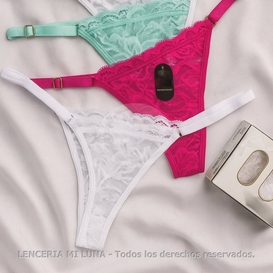 UAILEE Pack x3 tangas de puntilla