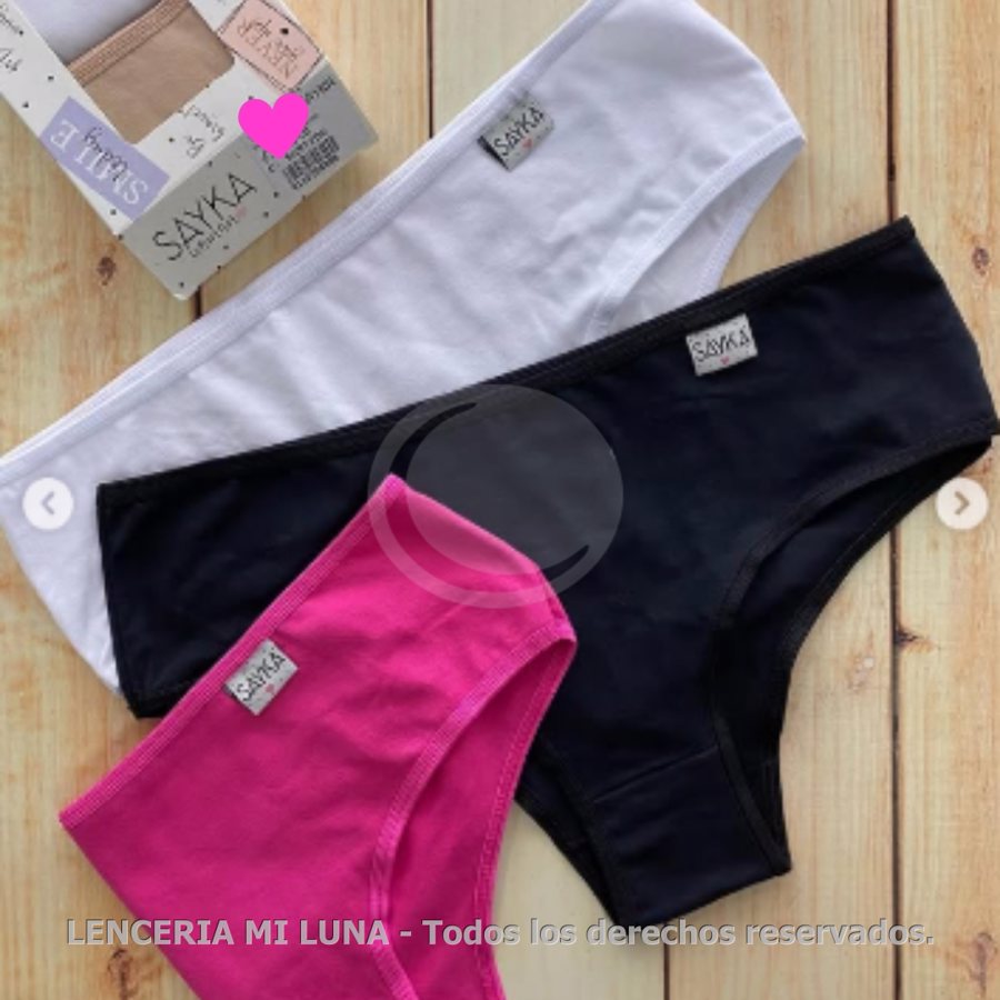 CULOTTE ALG/LYCRA BASICO MAX PACK X3