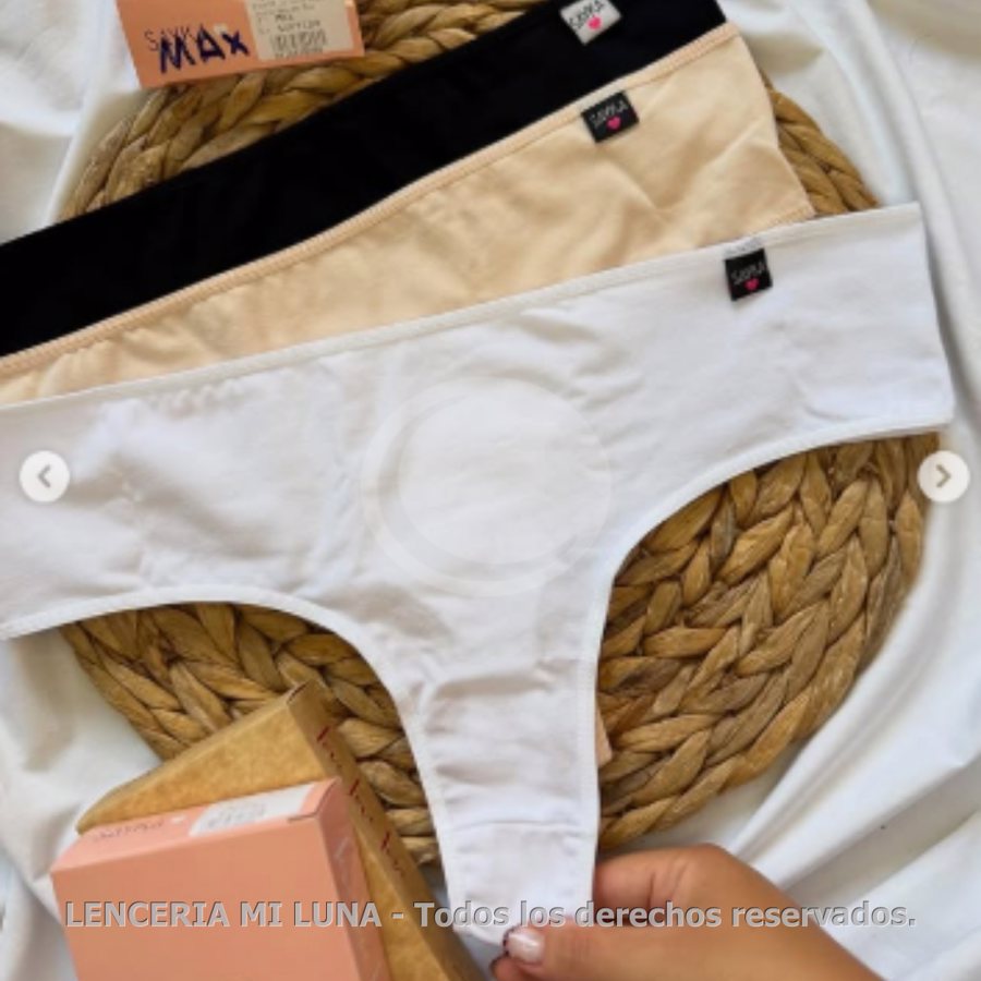 CULOTTE LESS ALG/LYCRA BASICO MAX PACK X3