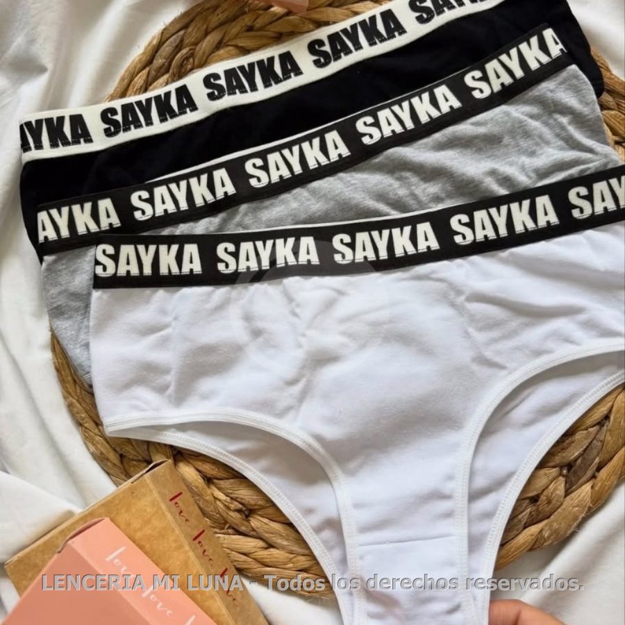 CULOTTE CLASICO ALG/LYCRA DEPORTIVO C/ELASTICO PERSONALIZADO PACK X3