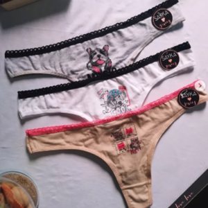 CULOTTE LESS ALG/LYCRA C/ESTAMPA DOG AND CAT PACK X3