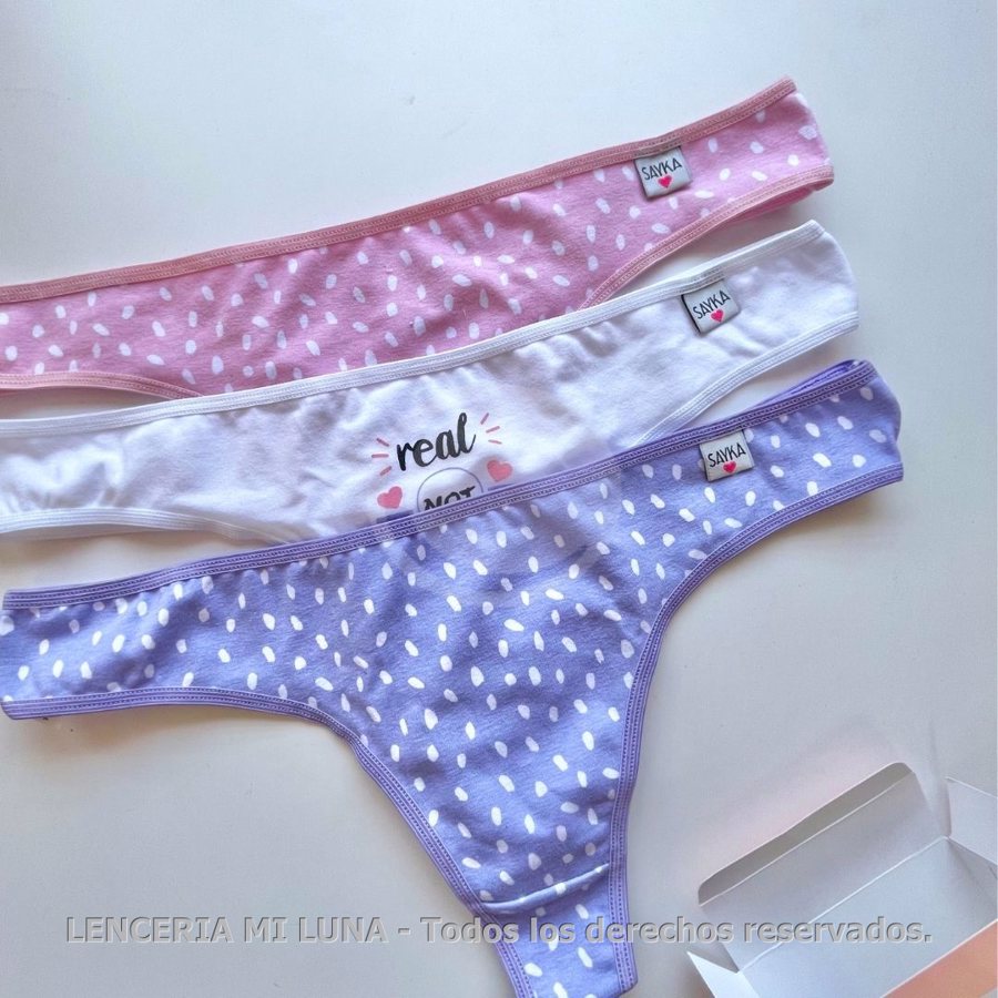 10310 SAYKA - COLALESS ALG/LYCRA ESTAMPADA  PACK X3