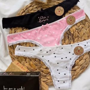 COLALESS ALG/LYCRA ESTAMPADA C/PUNTILLA MAX PACK X3