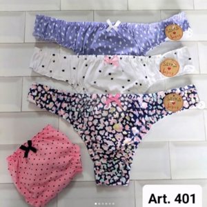 COLALESS ALG/LYCRA ESTAMPADA FRU FRU PACK X3