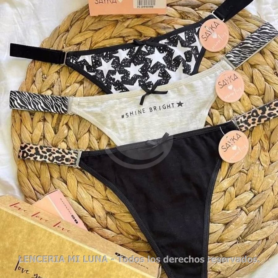 COLALESS ALG/LYCRA ESTAMPADA C/BRETEL ANCHO PACK X3