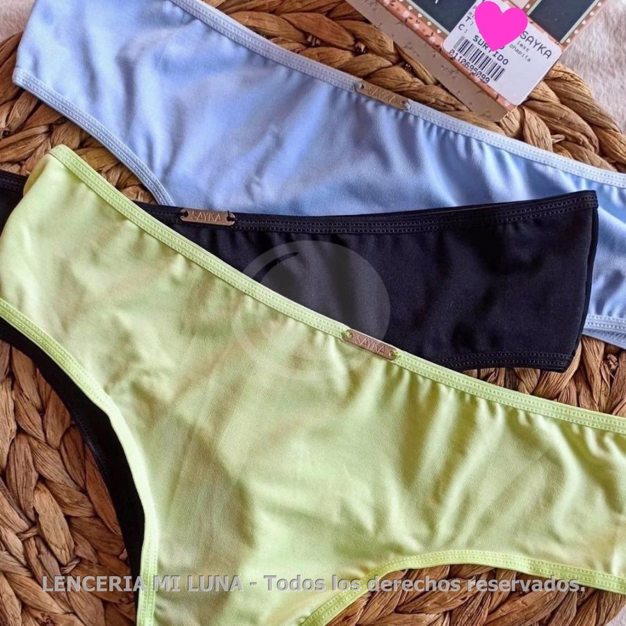 CULOTTE LESS MICROFIBRA C/DIJE PACK X3