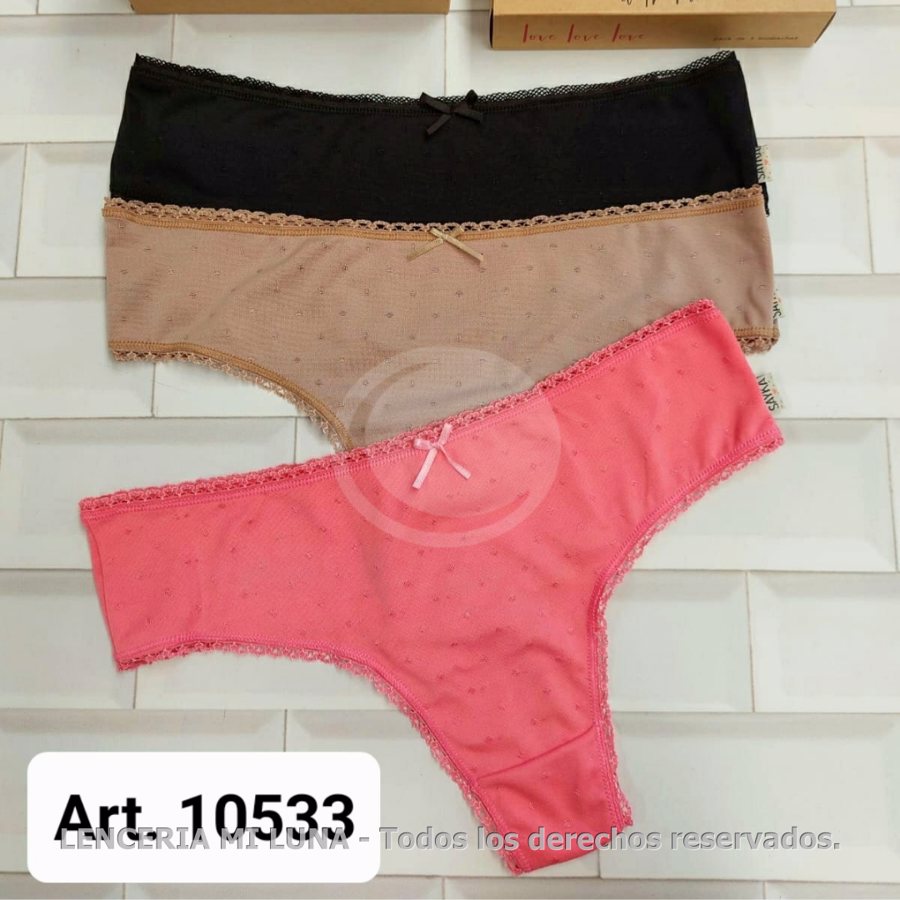 CULOTTE LESS MICROFIBRA PLUMETI PACK X3
