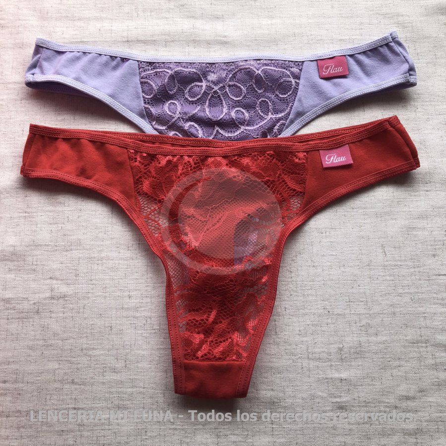 FLAU LESS ALGODON Y PUNTILLA PACK X3