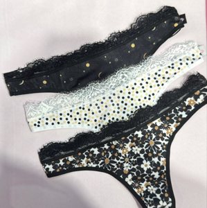 SAYKA Colaless microfibra estampada c/puntilla