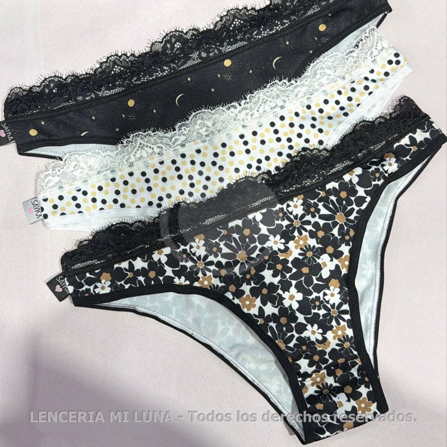 SAYKA Vedetina microfibra estampada c/puntilla