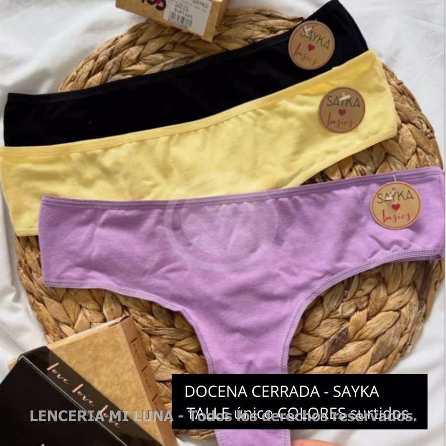 DOCENA CULOTTE LESS ALG/LYCRA BASICO