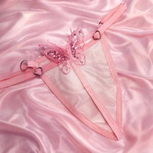 TENDENCIAS Regulable hilo c/aplique de mariposa c/lentejuelas