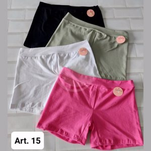 BOXER DAMA ALG/LYCRA LISO PACK X2