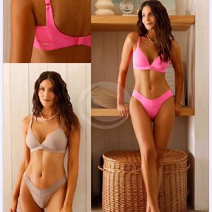BRIGITTE 1632 - CONJUNTO TAZA SOFT TRIANGULO DE MICROFIBRA CON COLA LESS