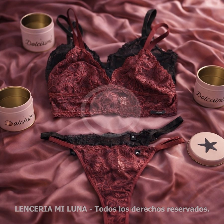 DOLCISIMA Conjunto bralette ISABELLA con packaging especial LATA