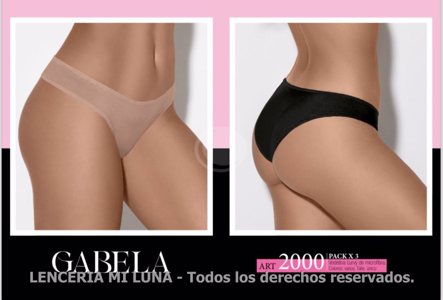 GABELA 2000 - VEDETINA DE MICROFIBRA - COL: VARIOS TALLE MAX - PACK X3