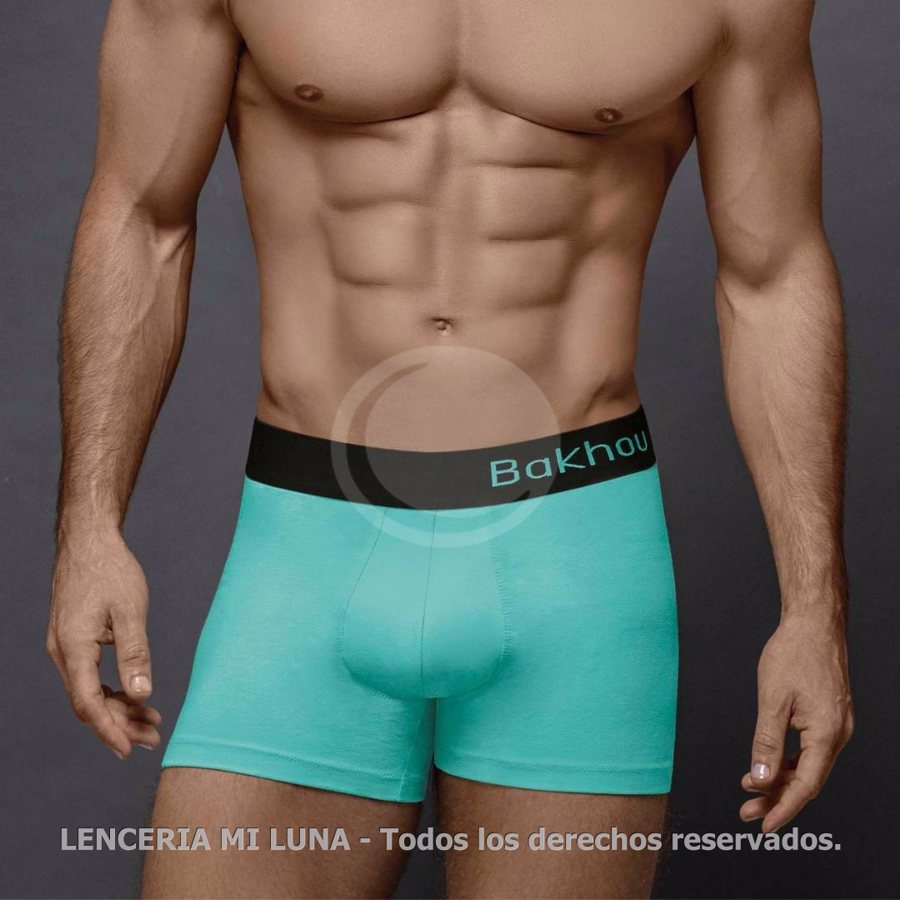 BAKHOU 2018 - BOXER ALGODÓN Y LYCRA. LISO, ELÁSTICO BAKHOU LATERAL