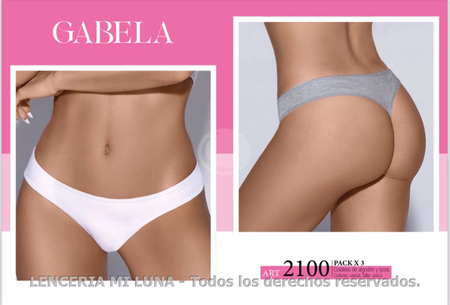 GABELA 2100 - COLALESS DE ALG Y LYC - COL: VARIOS - PACK X3