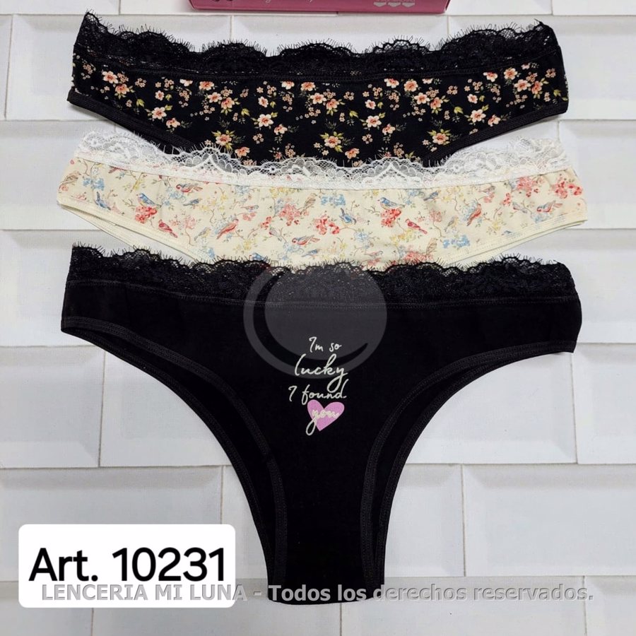 SAYKA Vedetina alg/lyc estampada c/puntilla