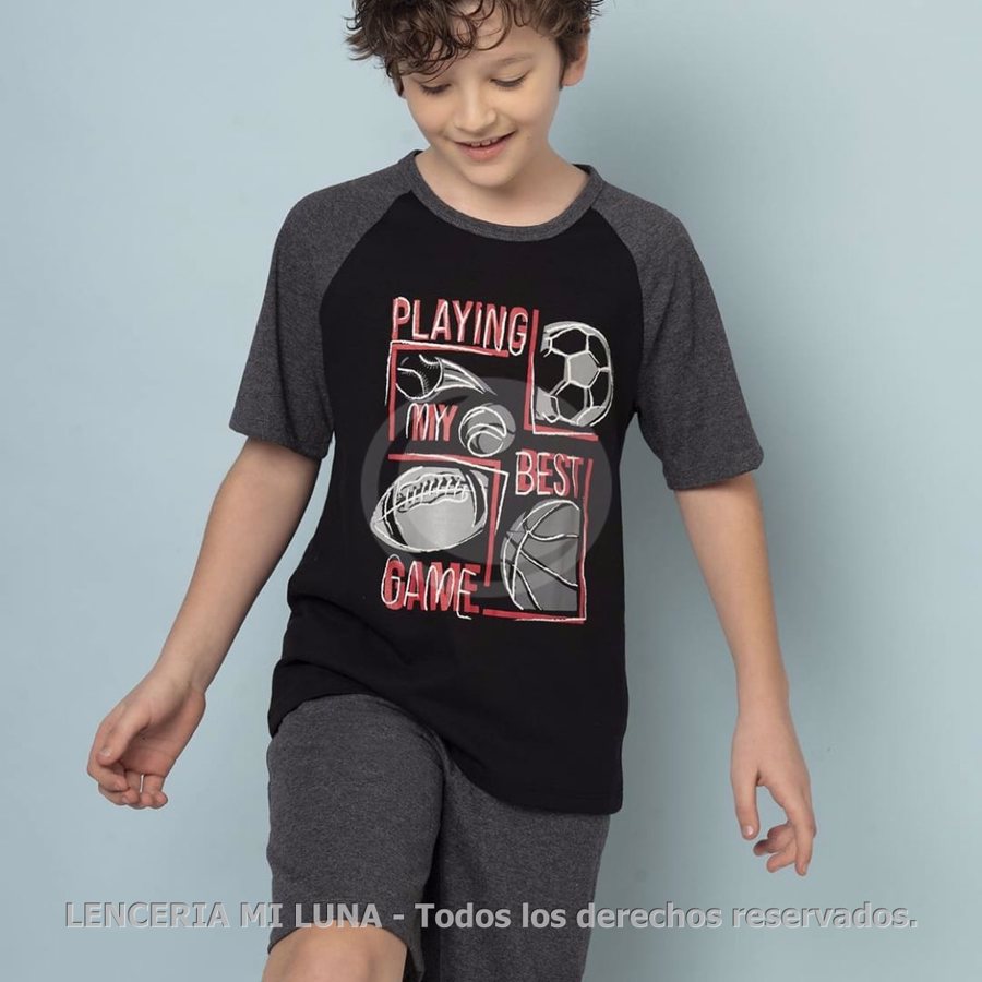 LENCATEX 25930 -  PIJAMA DE NIÑO DE JERSEY ESTAMPADO, BRILLA EN LA OSCURIDAD