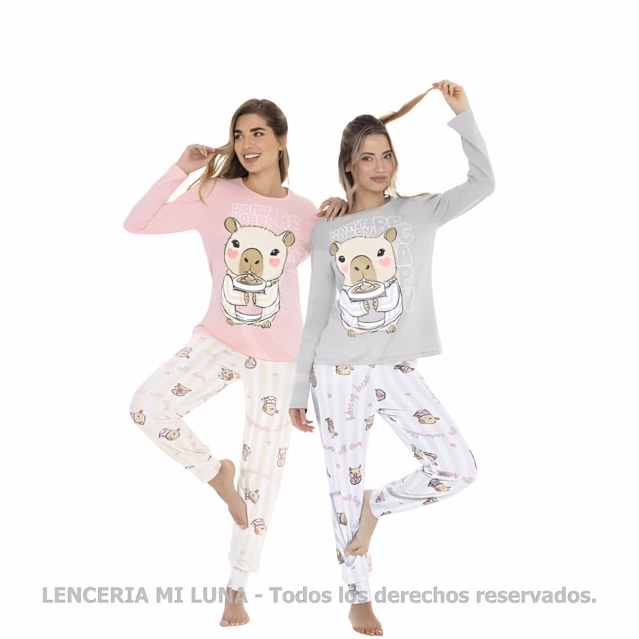 LENCATEX Pijama de jersey- Línea Capibara