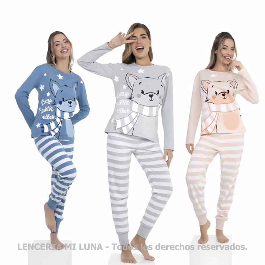 LENCATEX Pijama de jersey- Línea Zorro