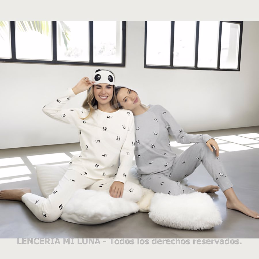 LENCATEX Pijama de jersey - Línea Mini Panda full