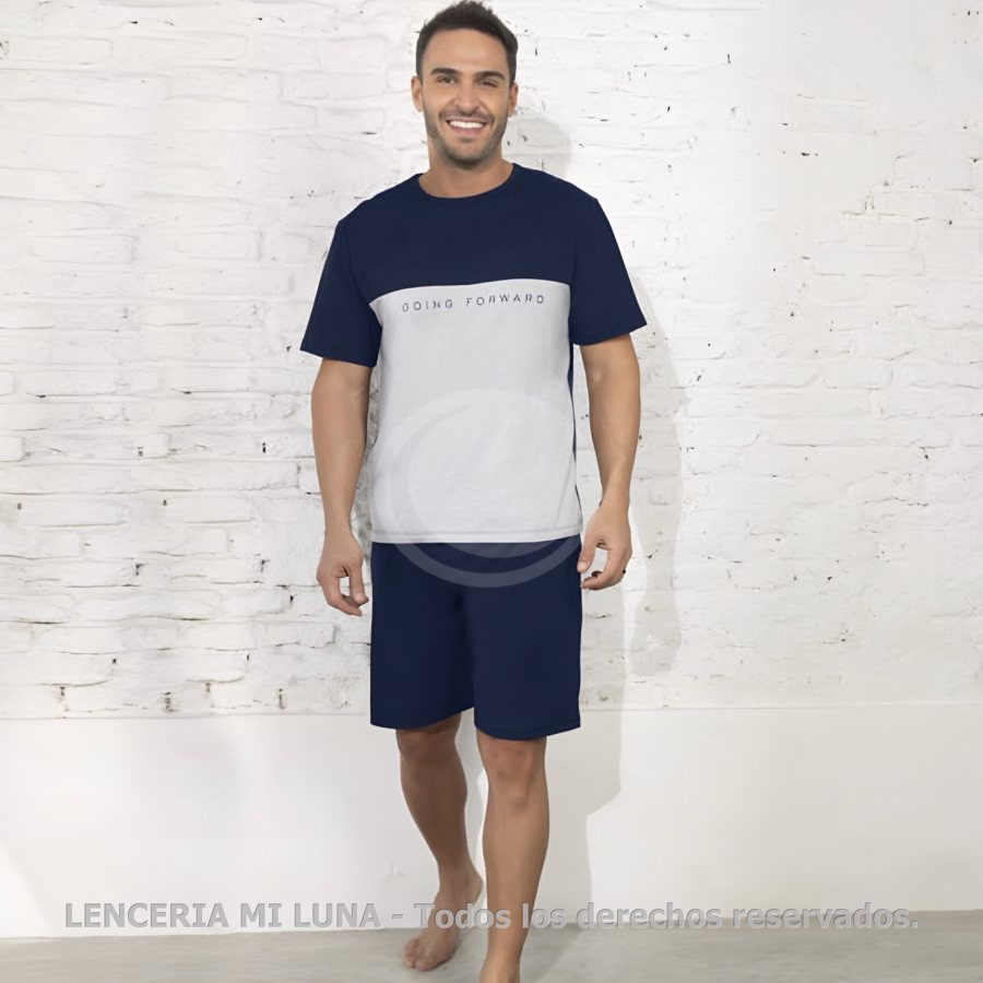 LENCATEX Pijama de jersey - Línea rayado