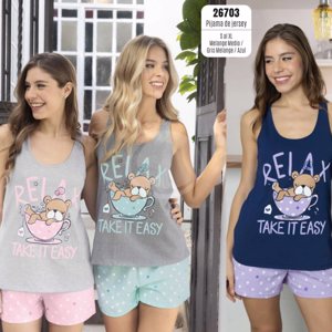 LENCATEX Pijama de jersey - Línea Perezos