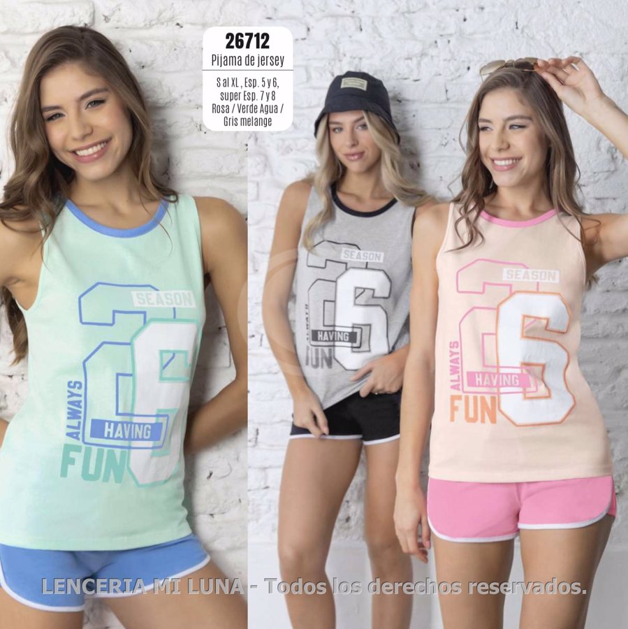 LENCATEX Pijama de jersey - Línea Number