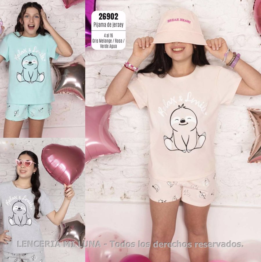 LENCATEX Pijama con casaca de jersey - Línea Perezoso