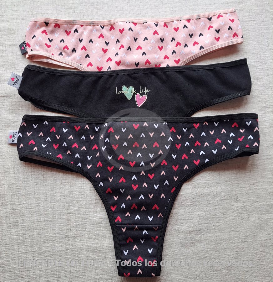 SAYKA DOCENA Culotte less alg/lycra estampado corazones