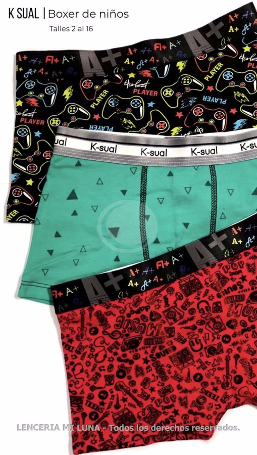 K-SUAL 400 - BOXER DE NIÑO ESTAMPADO