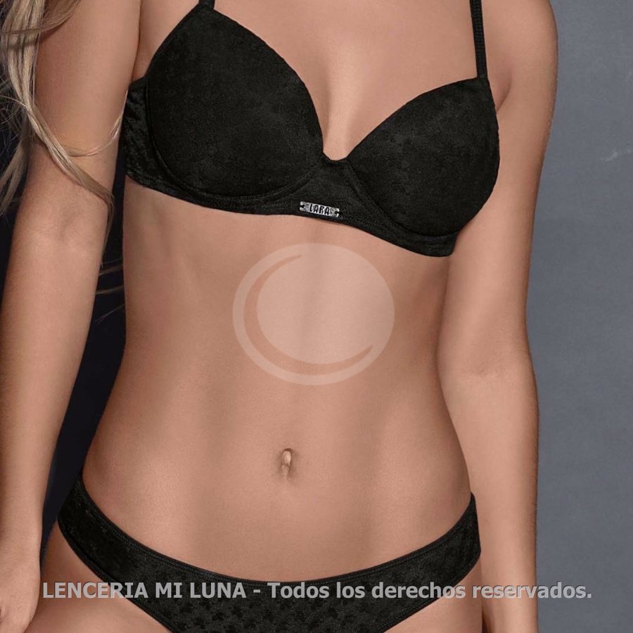 LARA TEENS 4356 - CONJUNTO MICROFIBRA FANTASIA, CORPIÑO PUSH UP. COLALESS