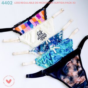 VINTAGE 4402 - REGULABLES SURTIDAS DE MICROFIBRA ESTAMPADA PACK X3 - EST VARIOS