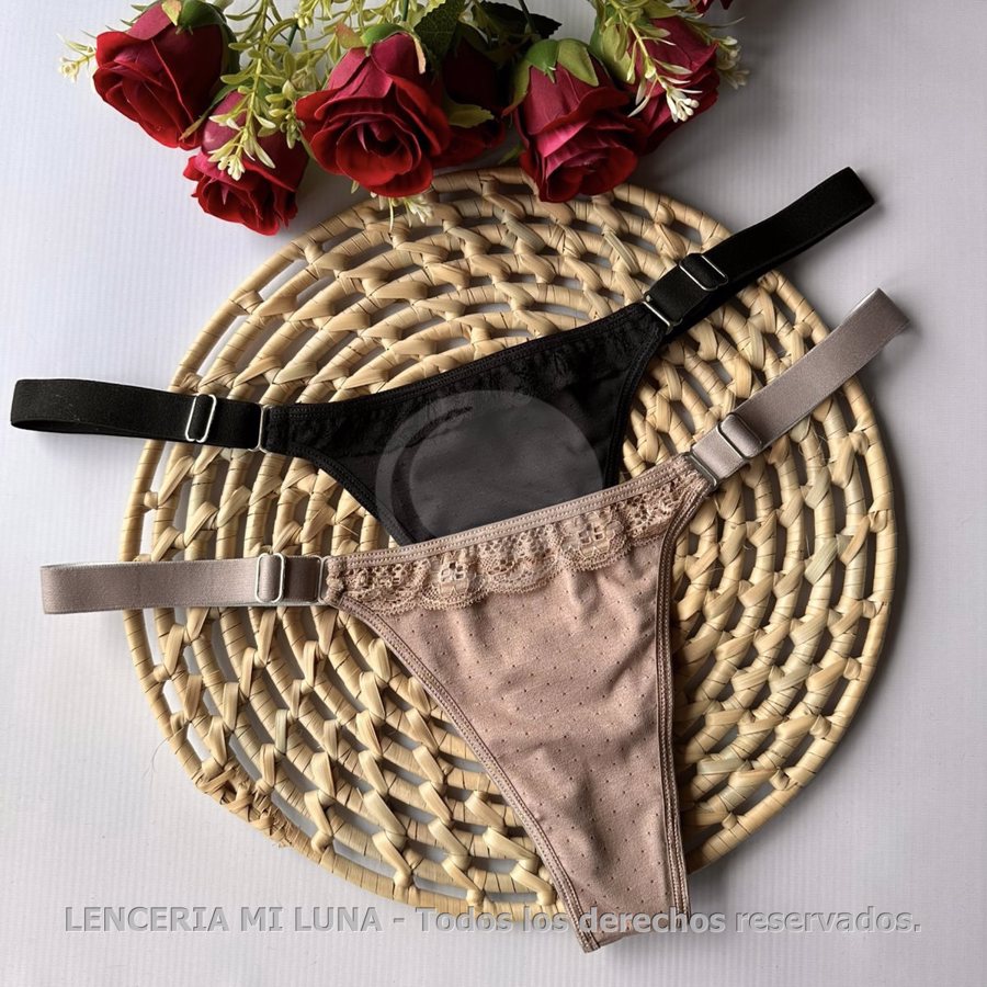 MERAKI Pack x2 - regulable micro desagujada elastico ancho c/puntilla