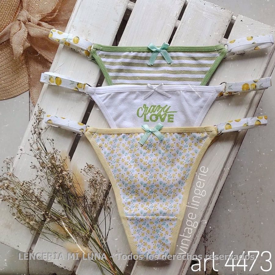 VINTAGE 4473 - LESS REGULABLE ALGODON LYCRA ESTAMPADA ENVIVADA
