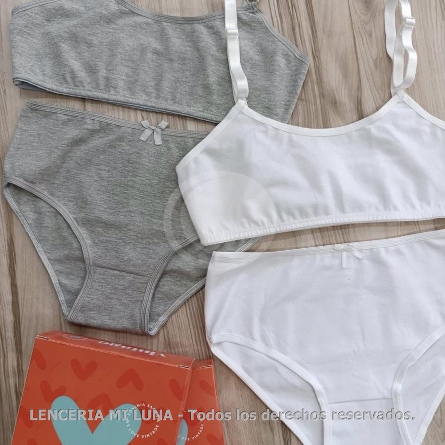 449 VINTAGE - CONJ TOP Y BOMBACHA DE NENA LISO