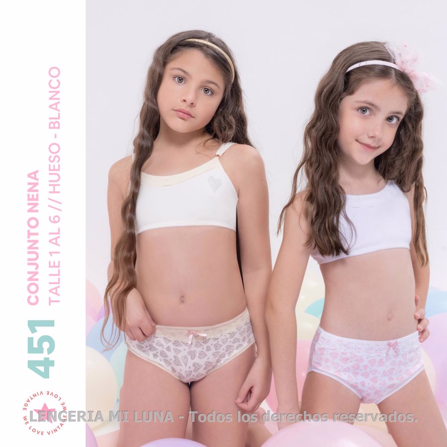 VINTAGE 451 - CONJ DE NENA TOP Y BOMBACHA DE ALG Y LYC ESTAMP CON PUNTILLA - EST SURTIDOS