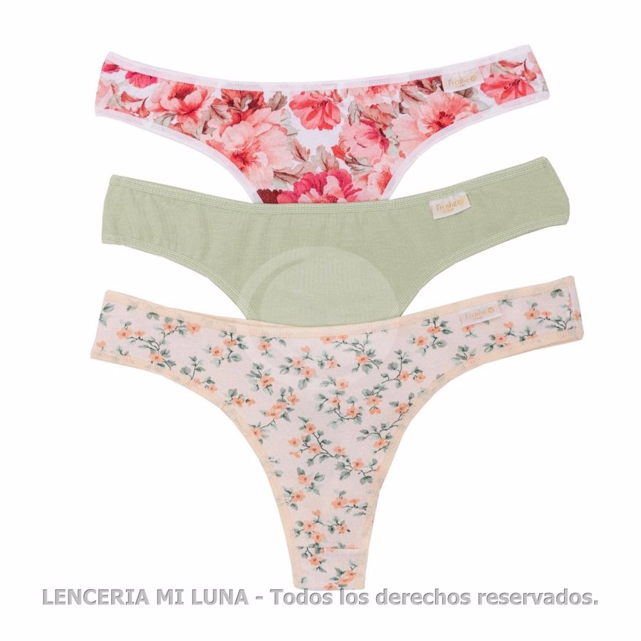 FRASHE Pack x3 colaless Alg Lyc estampada