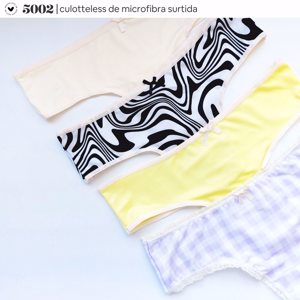 VINTAGE 5002 - COULOTTELESS DE MICROFIBRA ESTAMPADA PACK X3 - EST SURTIDO