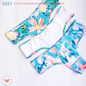 VINTAGE 5021 - COULOTTELESS DE MICROFIBRA CON COLLARETA ESTAMPADA PACK X3 - EST VARIOS