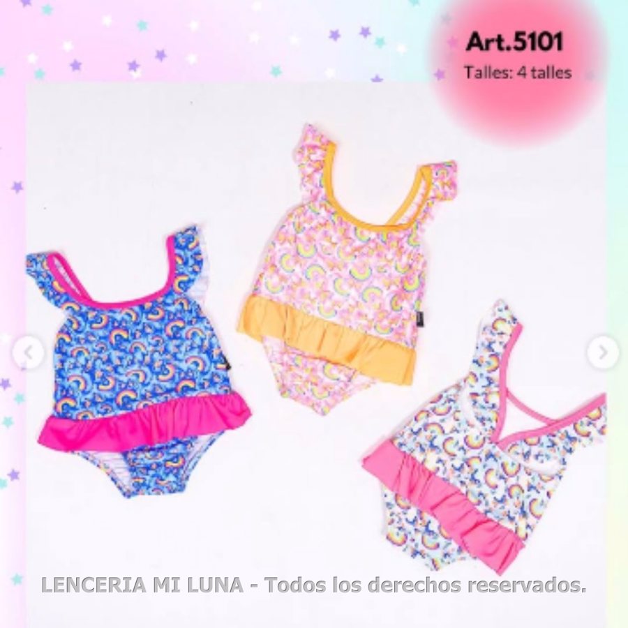 VIENTO YOLAS 5101 -  MALLA DE BEBE ESTAMPADO ARCO IRIS