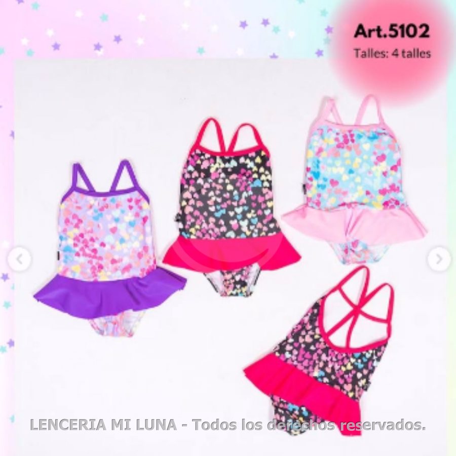 VIENTO Y OLAS 5102 - MALLA DE BEBE ESTAMPADO CORAZONES
