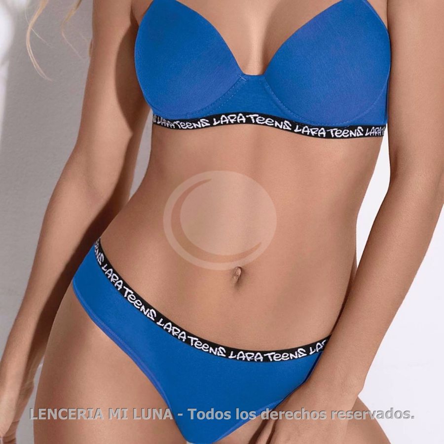 LARA TEENS 5150 - CONJUNTO DE ALG Y LYC CON ELASTICO PERSONALIZADO. CORP PUSH UP SOFT. COLALESS