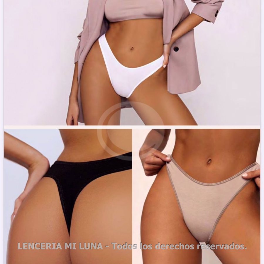 BRIGITTE 581 - COLALESS DE ALGODÓN & LYCRA. PACK X3