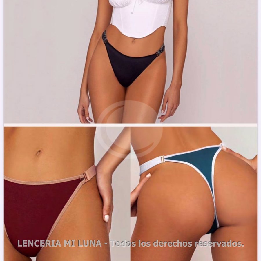 BRIGITTE 618 - REGULABLE C/ELASTICO PERSONALIZ GANCHOS PLASTICOS. PACK X3
