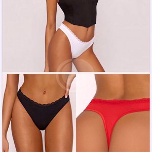 BRIGITTE 652 - COLALESS DE ALGODON Y LYCRA. PACK X3