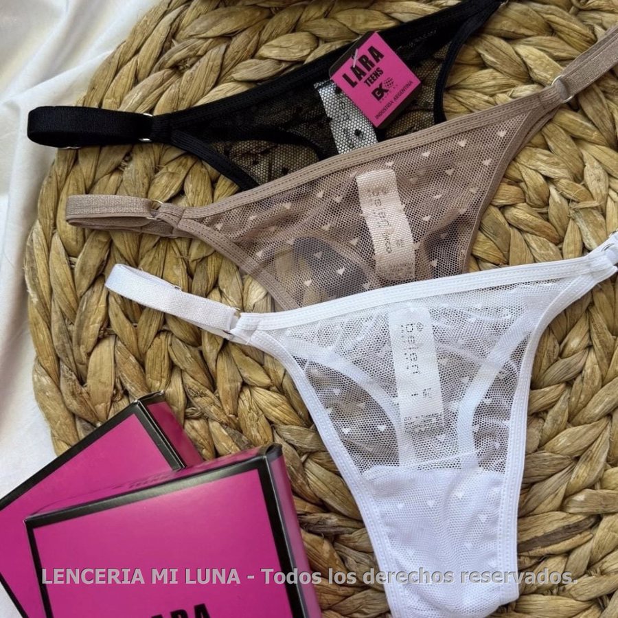 LARA Pack x 3 de tul fantasia- tangaless regulable. VARIOS
