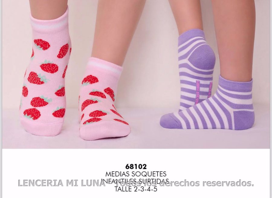 MARCELA KOURY 68102 - MEDIAS SOQUETE NIÑA ESTAMPADO